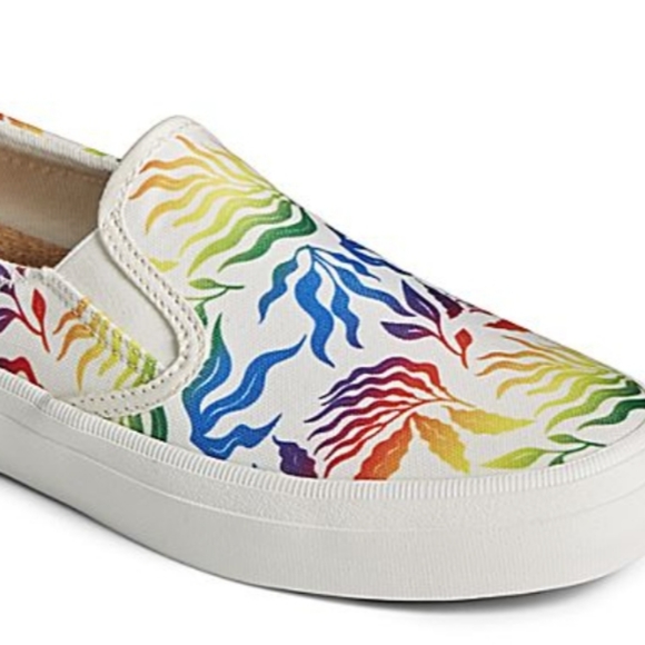Sperry Peace Rainbow Pride NWT BNIB Top Siders Slipons Boat Limited Edition - Picture 11 of 17